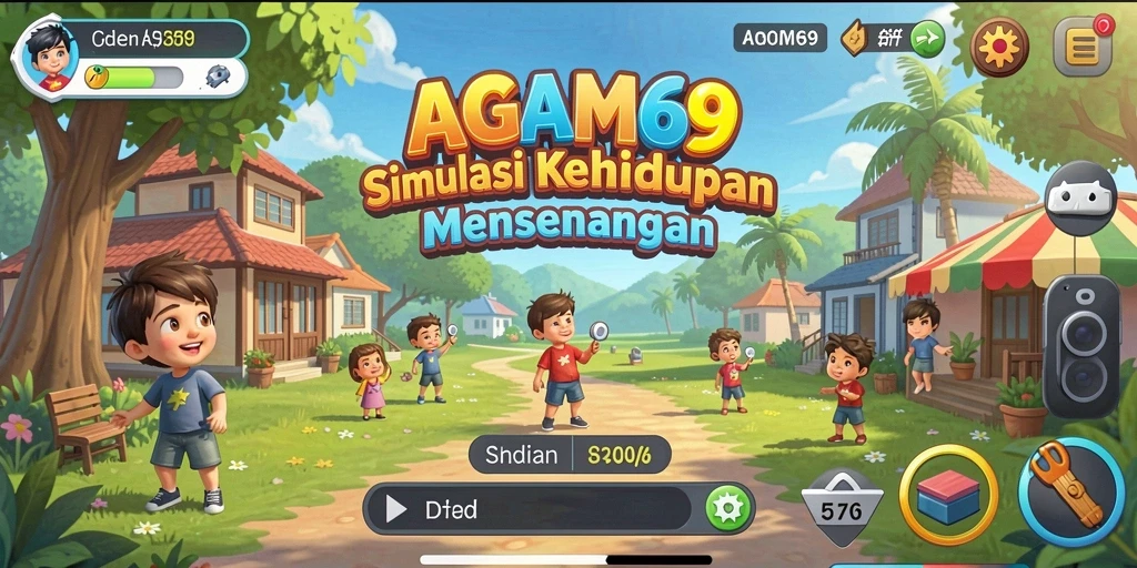 Screenshot menunjukkan gameplay menarik dari AGAM69 yang penuh warna.