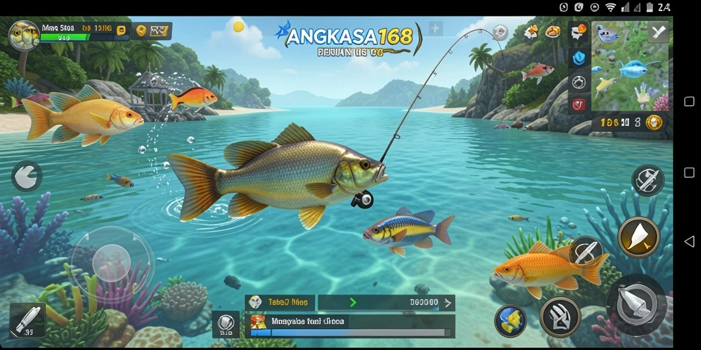 Tangkapan ikan yang mengesankan di gameplay ANGKASA168.