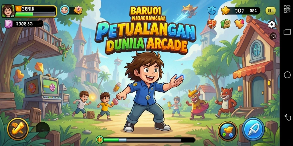 Tangkapan layar menunjukkan aksi seru dalam gameplay BARU01.