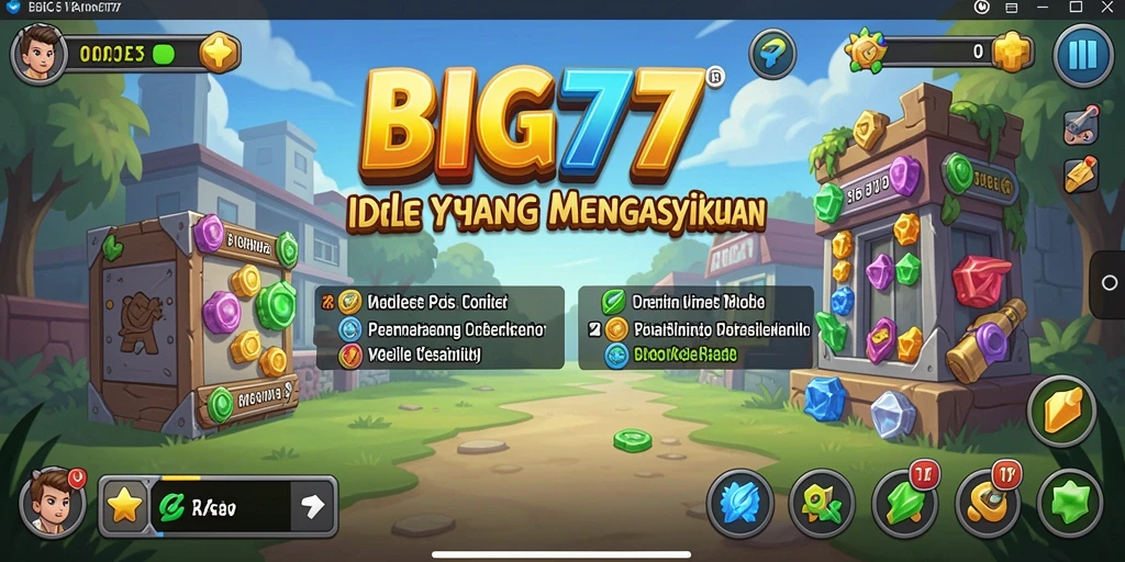 Tampilan gameplay Idle yang menarik dan penuh warna.