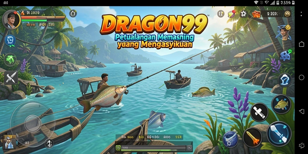 Tampilan gameplay DRAGON99 menunjukkan pengalaman memancing yang seru.