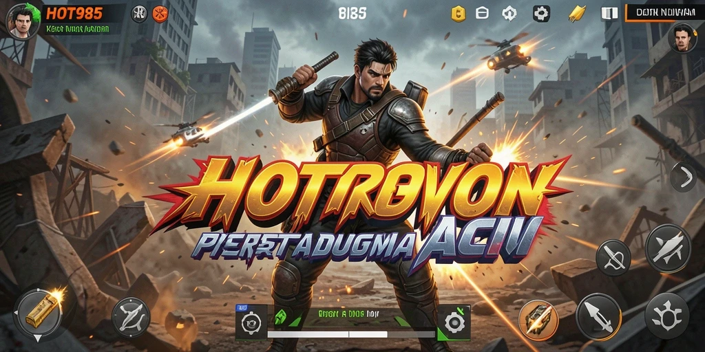 Tampilan seru pertarungan di HOT985 dengan aksi yang intens.