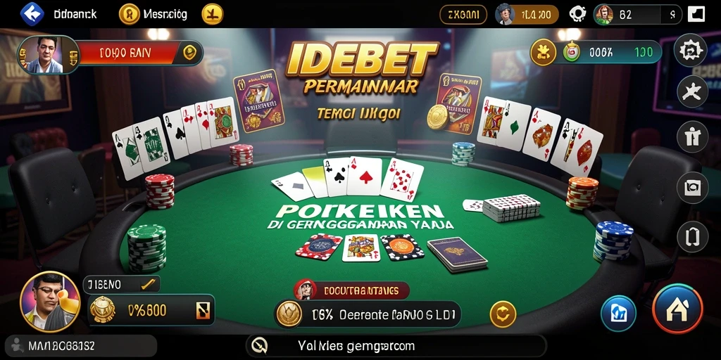 Gameplay menarik dari aplikasi Poker IDEBET menampilkan suasana seru.