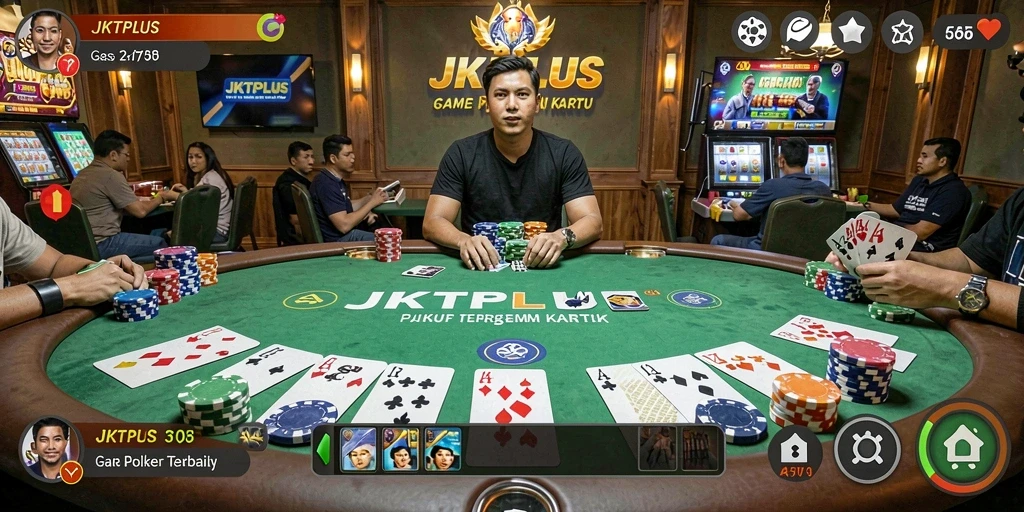 Tampilan gameplay poker yang menarik di JKTPLUS.