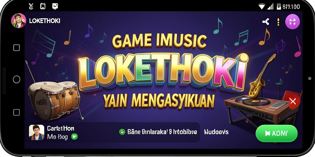 Tangkapan layar gameplay LOKETHOKI dengan elemen musik yang seru dan interaktif.
