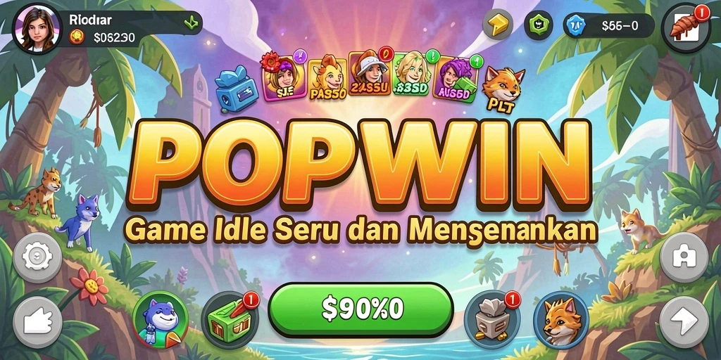 Tampilan gameplay menarik dari POPWIN dalam mode Idle.