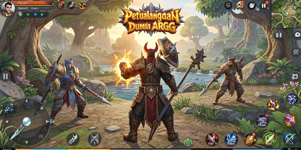 Tampilan seru gameplay ARPG di PRG007 saat beraksi.