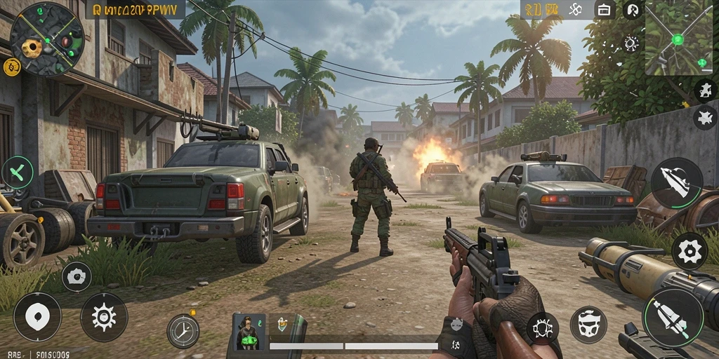 Tampilan gameplay RPWIN yang menarik dan interaktif dalam simulasi.