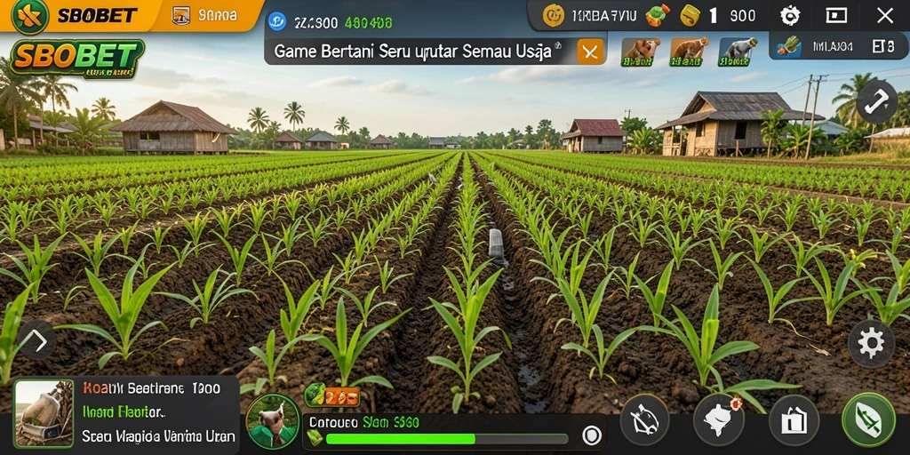 Gameplay seru SBOBET dengan elemen pertanian menarik.