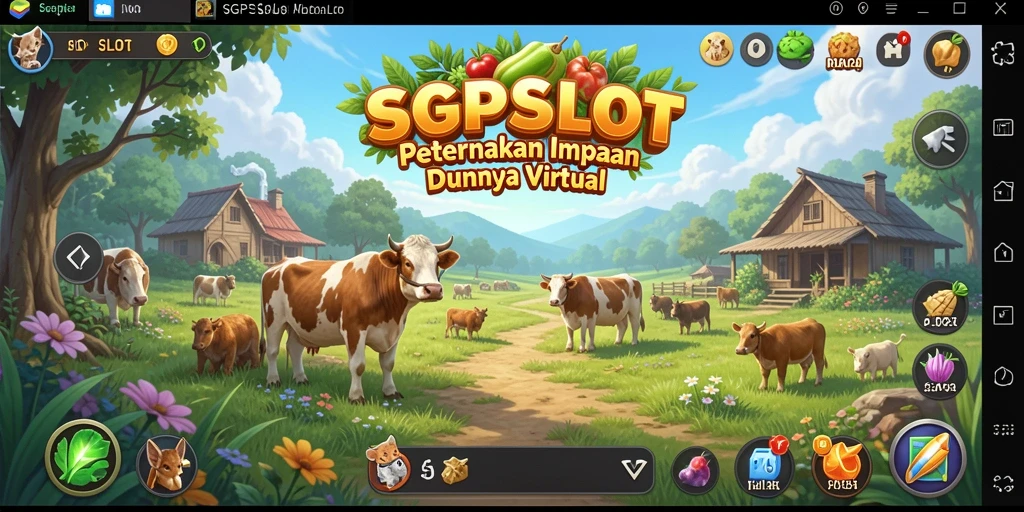 Tampilan gameplay SGPSLOT yang menampilkan aktivitas bertani yang menarik.
