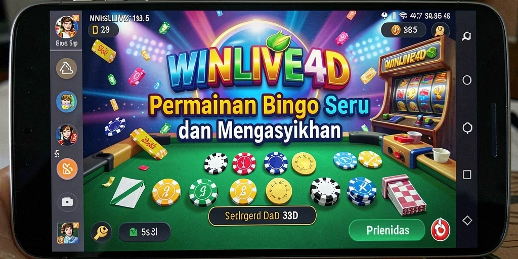 Screenshot gameplay WINLIVE4D menampilkan keseruan bermain Bingo.